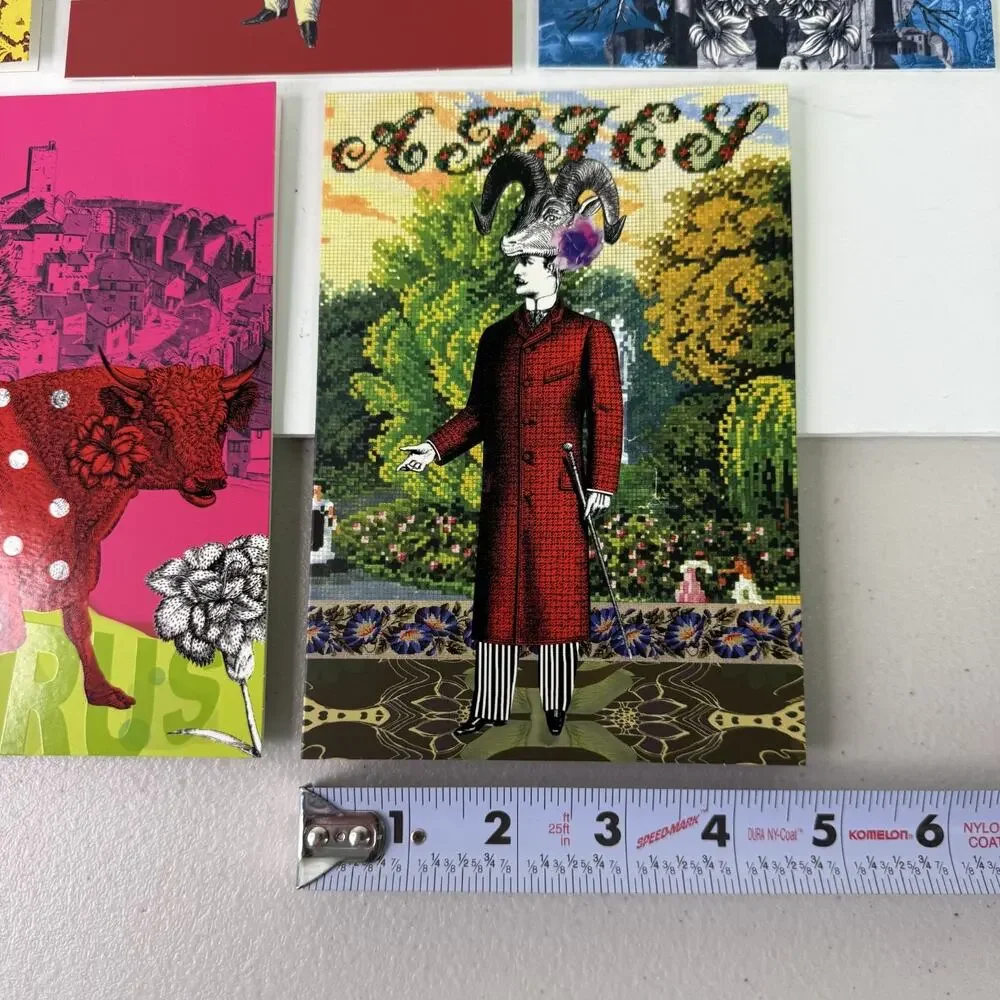 Christian Lacroix Astrologie Designer Note Card Set 12 Zodiac Signs -Never Used